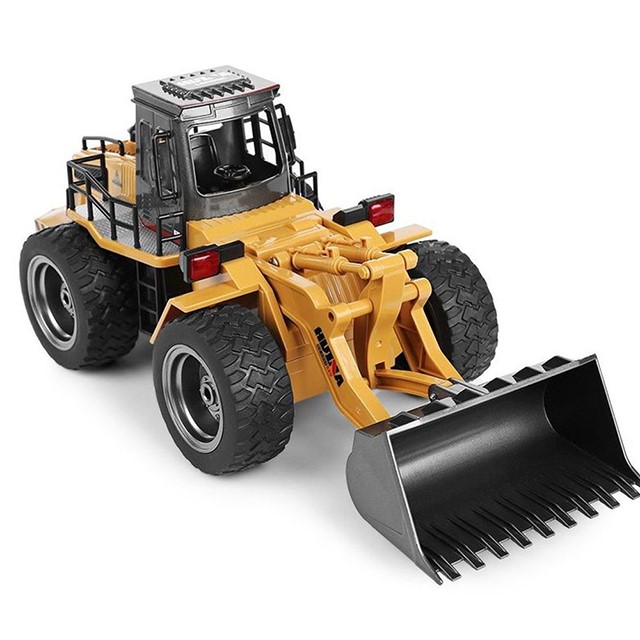 Zinc alloy Huina 1583 rc car 1/14 trucks metal bulldozer diecast bucket loader engineering toy set