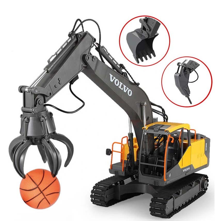 Volvo E568-003 3 In 1 rc excavator 1:16 rc hydraulic truck crane digger car toys for kids electric