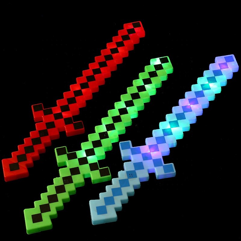 Coolerstuff kids pixel light up toys led flashing swords