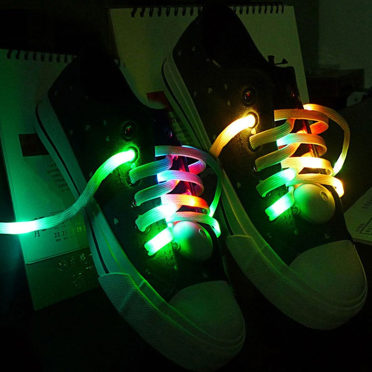 Coolerstuff wholesale glow in dark shoelace decoration light up led shoe laces